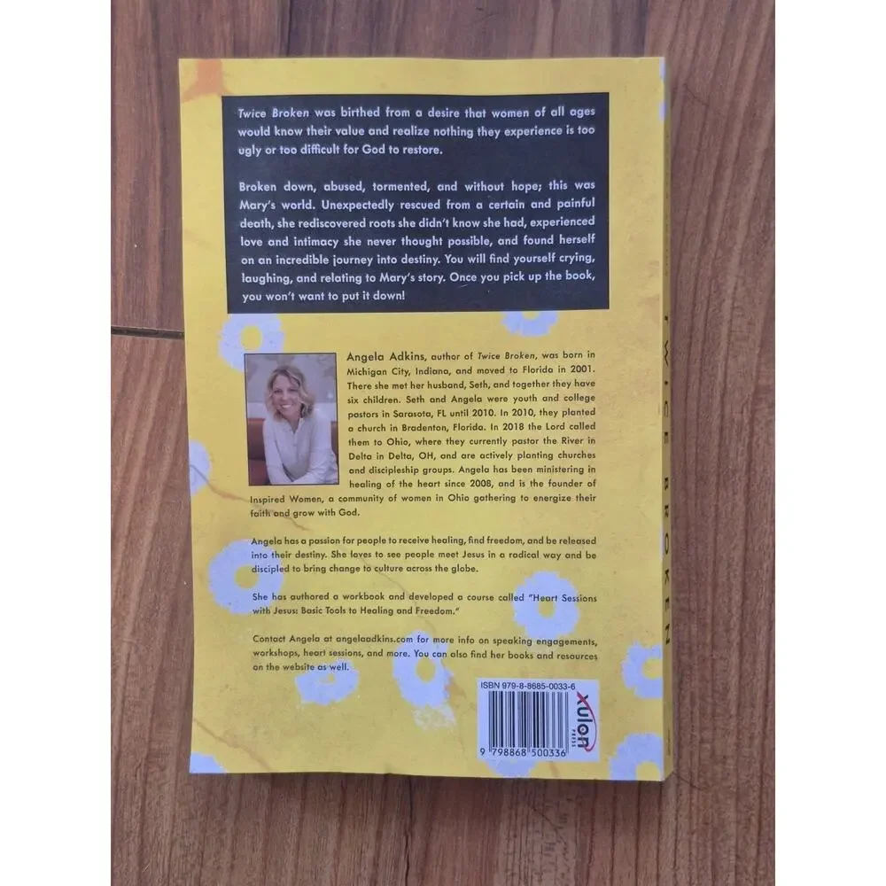 Twice Broken by Angela Adkins Paperback Novel Contemporary Christian Fiction S15